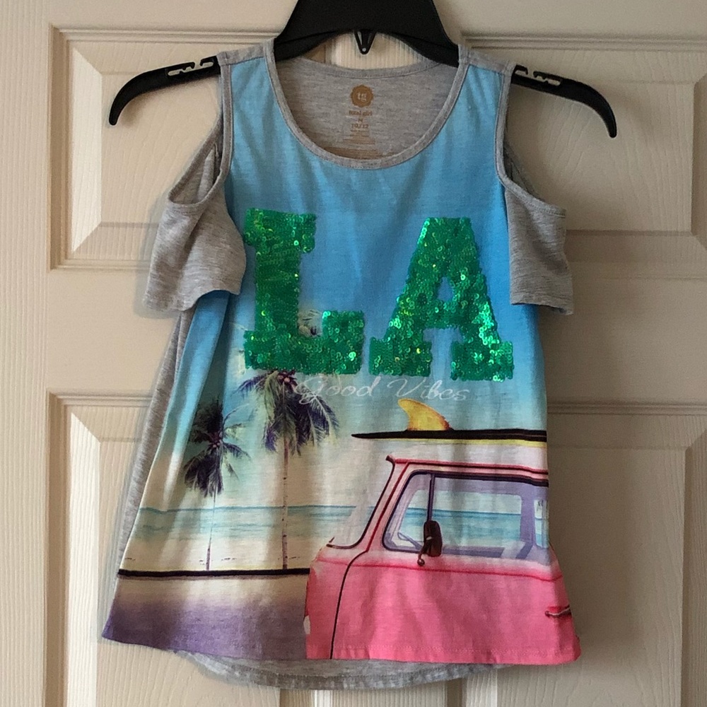 Total Girl LA Cold Shoulder Top